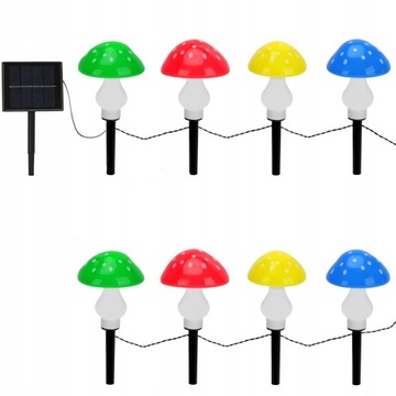 LAMPKI SOLARNE GRZYBKI LED DEKORACJA DO OGRODU ×4