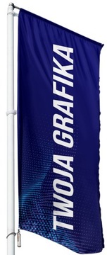 Flaga reklamowa 300x70cm firmowa Nadruk + Projekt