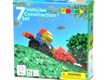 Блоки коробок Morphun 7 Vehicles 80 штук