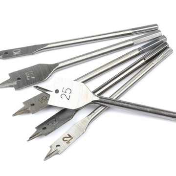 НАБОР СВЕРЛ С ПЛОСКИМ ПЕРЬЕМ СВЕРЛА ПО ДЕРЕВУ НАБОР СВЕРЛ ШЕСТИГРАННЫХ 10-25мм 6 шт.