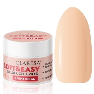 Claresa Żel budujący SOFT&EASY BUILDER GEL odcień LIGHT BEIGE 90g