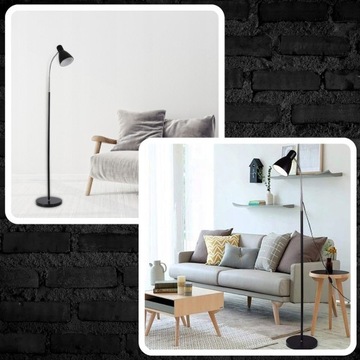 СВЕТОДИОДНЫЙ ТОРШЕР 40ВТ ДЛЯ ГОСТИНОЙ, ДИЗАЙН СПАЛЬНИ, ЧЕРНЫЙ