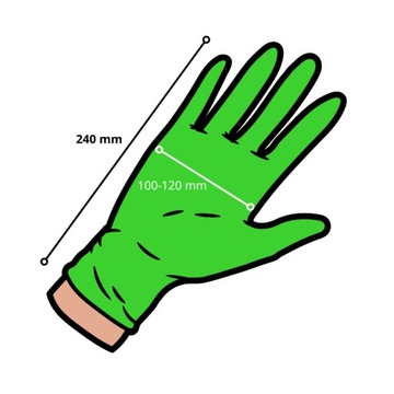 Перчатки MERCATOR GOGRIP NITRILE зеленые ЗЕЛЕНЫЕ 50 шт. размер L.