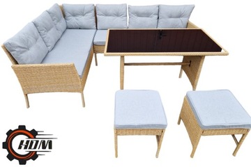 Narożnik Zestaw mebli ogrodowych meble ogrodowe rattan technorattan rattan