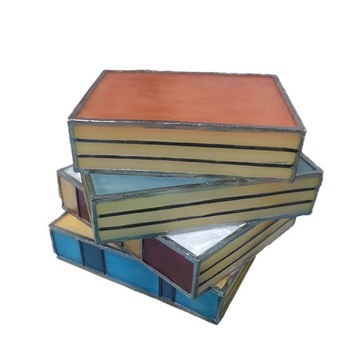 Стеклянная книжная лампа в книжном формате.Офисные лампы для чтения.