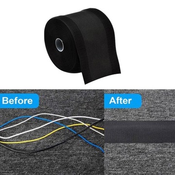 Черная полоса-держатель кабеля Напольный чехол для кабеля для ковра Ковровый кабель 12 м