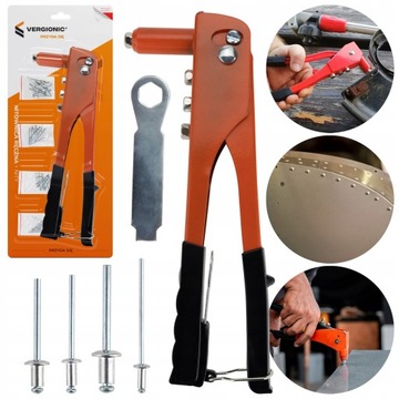NITOWNICA RĘCZNA + NITY 24cm DO NITÓW ZESTAW 4 KOŃCÓWKI 2,4 - 4,8 mm