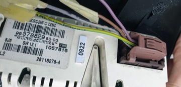 Peugeot 307 подъемный экран дисплея часы компьютер EMF-C коричневая вилка