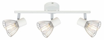 Biała nowoczesna lampa reflektorowa druciak FLY