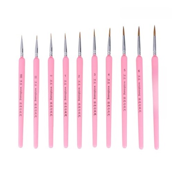 PĘDZEL OKRĄGŁY DO MALOWANIA Drobnych szczegółów MINIATURA TWARZY 6 SZT