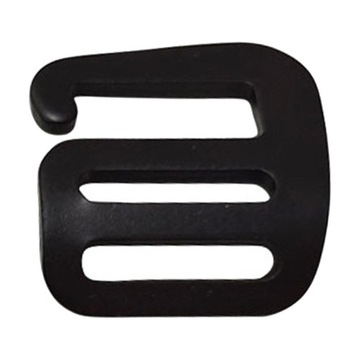 Zaczepy do paska z klamrą G Hook 25 mm do przetrwania na kempingu, czarne, prawe