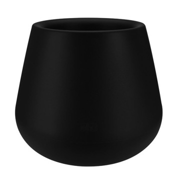 solidna czarna okrągła donica PURE Cone 45/36 ELHO