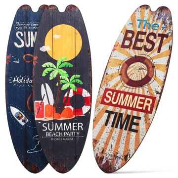 DREWNIANA DESKA SURFINGOWA MAŁA 3+1 STYL 8+1 12 OPAK. SZT