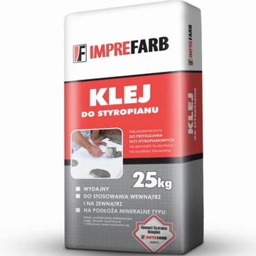Klej do styropianu szary wydajny 25kg IMPREFARB