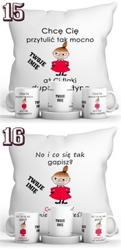 МАЛЕНЬКАЯ КРУЖКА MI + ПОДУШКА + НАБОР ИМЕНИ