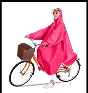 Raincoat Full Body with Hat Brim Single Adult Loose Oxford Rain-Proof