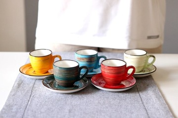 Фарфоровая чашка для эспрессо 75 мл с блюдцем 11 см Wilmax синяя