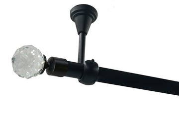 KARNISZ SUFITOWY CZARNY 19mm CRYSTAL 320cm solo
