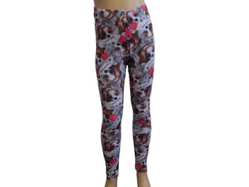 Legginsy Getry Leginsy 3D z Pieskami dziecięce 98
