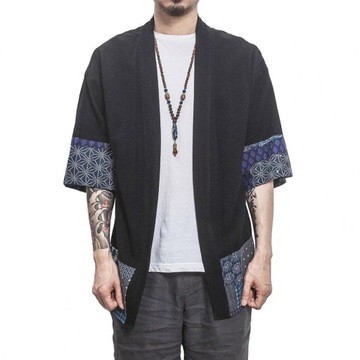 Japanese Men Cardigan Kimono Traditional Japanese
