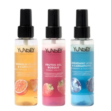 Zestaw 3x Błyskawiczna DwuFazowa Odżywka do Włosów YUNSEY 3x100ml