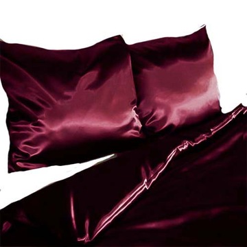 Pościel satynowa fiolet ciemny 160x200 3 cz MOKER