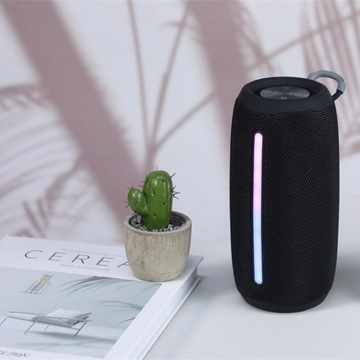 GŁOŚNIK BEZPRZEWODOWY BLUETOOTH PRZENOŚNY RADIO FM AUX KARTA SD LED RGB