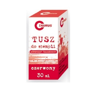 TUSZ DO PIECZĄTEK STEMPLI CZERWONY TAURUS 30ml