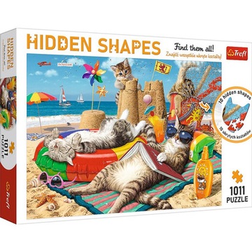 Puzzle Hidden Shapes Kocie wakacje /Trefl