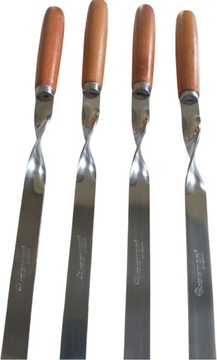 Шампуры шампуры 4 шт длина 60 см - деревянная ручка.