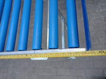 Przenośnik rolkowy stół rolkowy rolki podające super stan 3m x 7 szt.