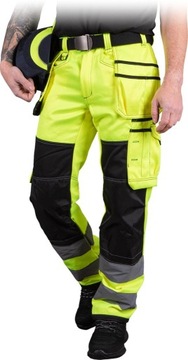 MOCNE SPODNIE ROBOCZE ODBLASKOWE r.46