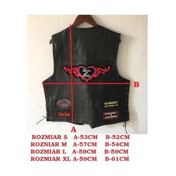 KAMIZELKA MOTOCYKLOWA DAMSKA SKÓRZANA CHOPPER