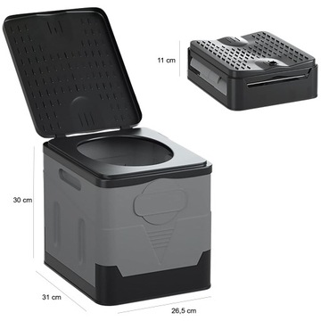 ТУРИСТИЧЕСКИЙ ТУАЛЕТ ПОРТАТИВНЫЙ КЕМПИНГОВЫЙ СКЛАДНОЙ ТУАЛЕТ 25 Л КЕМПИНГОВЫЙ ТАРЮК