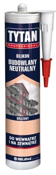 Silikon Budowlany Tytan Professional 280ml Brąz Uniwersalny Neutralny