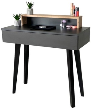 TOALETKA LENA PLUS CZARNA + DĄB ARTISAN 90CM