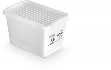 PUDŁO PUDEŁKO POJEMNIK PLASTIKOWY 6,5 L POKRYWA BI