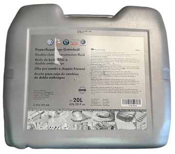 ORYGINALNY OLEJ PRZEKŁADNIOWY AUTOMATYCZNEJ SKRZYNI BIEGÓW DSG G052182 20L