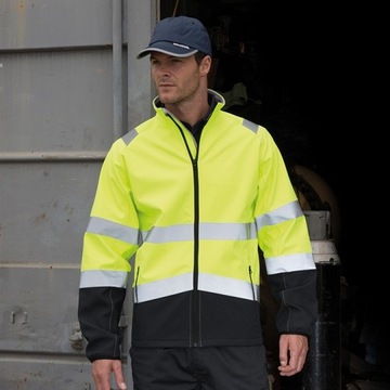Kurtka robocza z odblaskiem Softshell żółta M