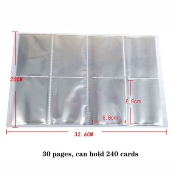 Альбом для карточек покемонов, 240 карточек, кармашки