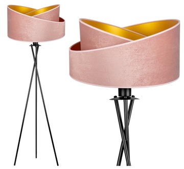 LAMPA STOJĄCA PODŁOGOWA TRÓJNÓG ABAŻUR 45CM LED