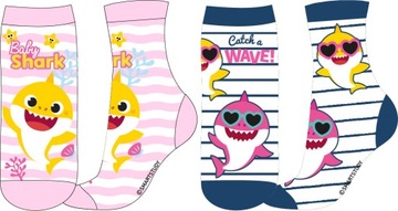 BABY SHARK Skarpetki 23/26 Rekiny 2-pack