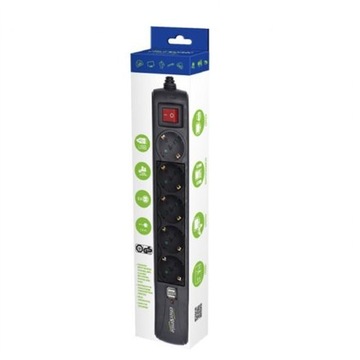 EnerGenie SPG5-U2-5 Удлинитель с зарядным устройством USB,