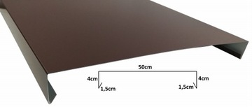 Obróbka attyki ogniomuru 50 cm - 0051 aluminium