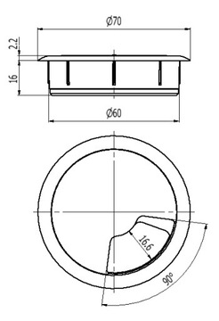Кабельный ввод fi 60, втулка из ольхи