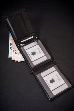 4U Cavaldi Duży, skórzany portfel męski z systemem RFID 4U Cavaldi