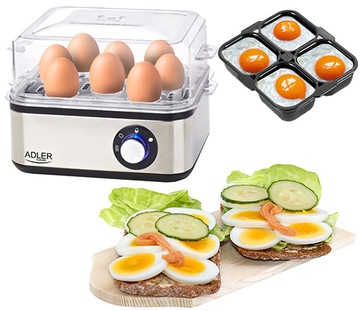JAJOWAR AUTOMAT 8JAJ Do gotowania jajek Omletu + Foremka do jajek sadzonych