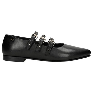 Baleriny damskie w stylu Mary Jane z trzema paskami Wojas r.40