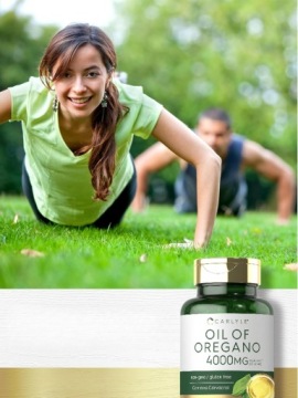 Масло орегано, 4000 мг, 150 мягких желатиновых капсул. Формула не содержит ГМО и глютена.