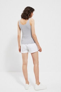 MOODO Top w paski bawełna L-TS-3528 WHITE_NAVY; XS